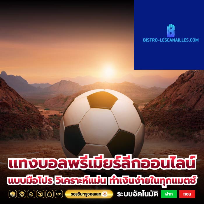 แทงบอลพรีเมียร์ลีกออนไลน์แบบมือโปร วิเคราะห์แม่น ทำเงินง่ายในทุกแมตช์